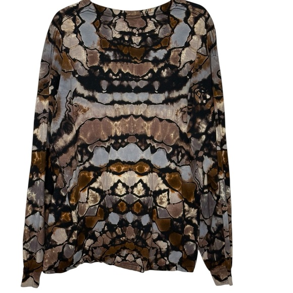 Gildan Stylish Brown Tie-Dye Ultra Cotton Women's Top XL - Picture 3 of 5